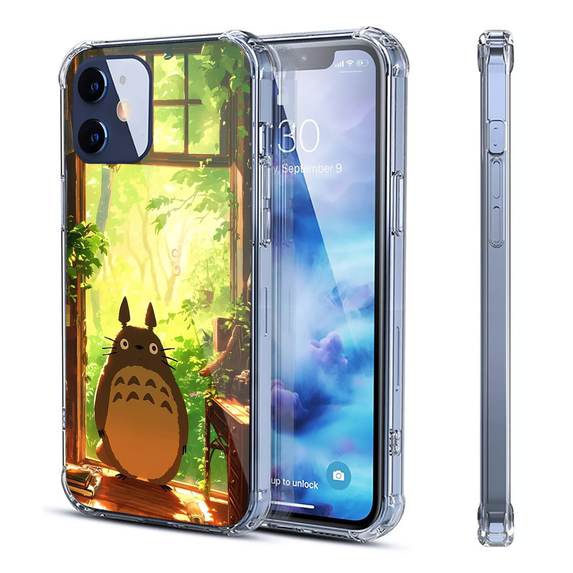 （画像用） となりのトトロ 草壁メイ 草壁サツキ My Neighbor Totoro Satsuki Kusakabe Mei Kusakabe 【iPhone 12シリーズ対応】透明スマホケース（クリアソフトケース）